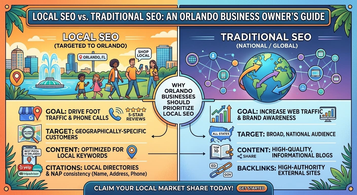 Local SEO vs. Traditional SEO: What Orlando Businesses Need to Know