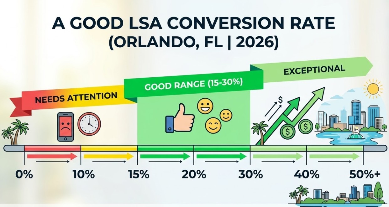 Local Service Ads Conversion Rates: Orlando Benchmarks for 2026