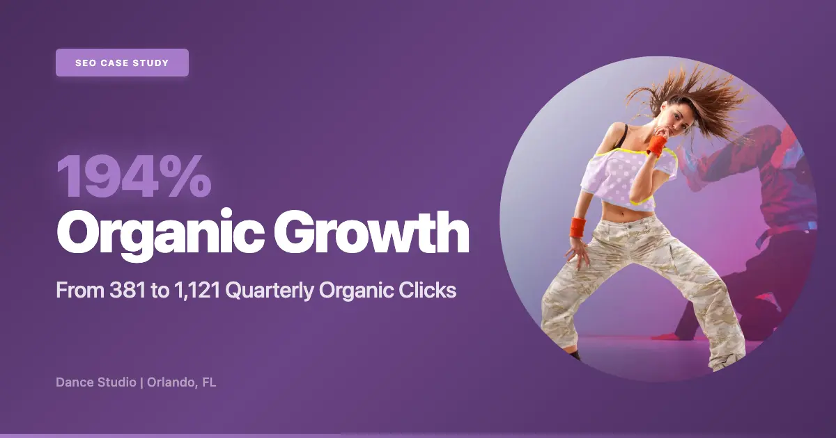 3D Motion Dance Center website redesign and SEO results