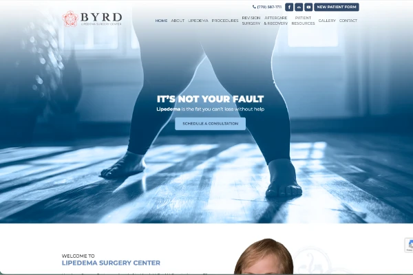 Byrd Lipedema Surgery Center SEO results