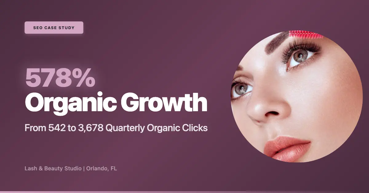 Revolution Lash Studio website redesign and SEO results