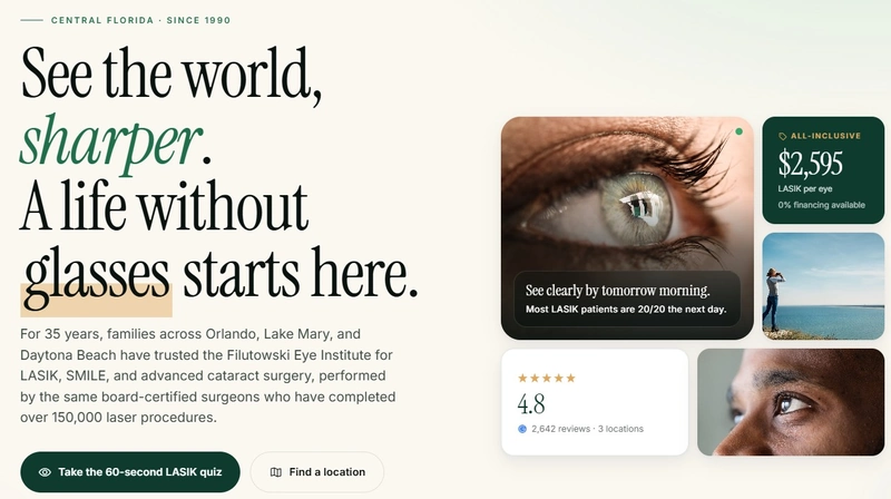 Vision Center Landing Page Concept 1
