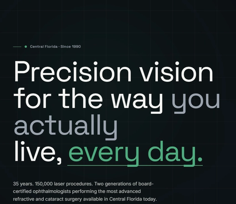 Vision Center Landing Page Concept 2