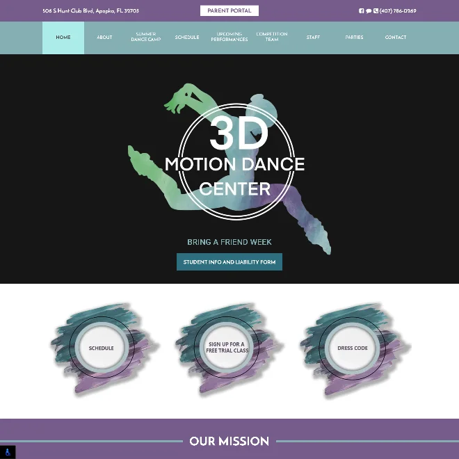 Website for 3D Motion Dance