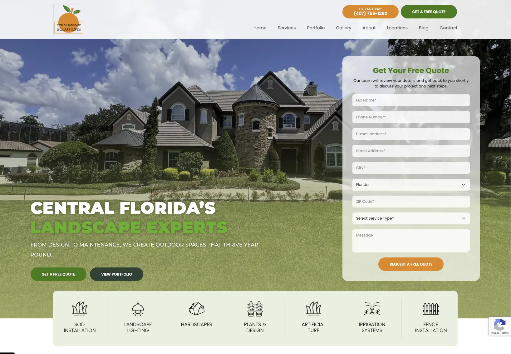 Citrus Landscape Solutions website