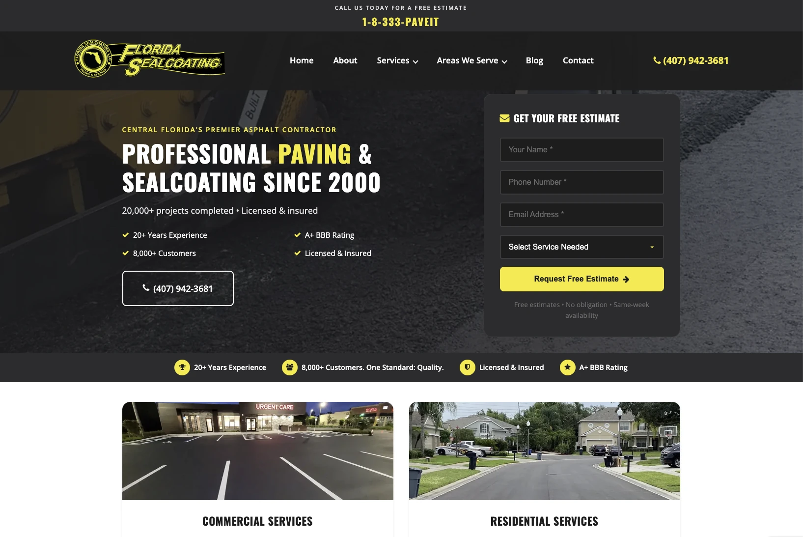 Florida Sealcoating website