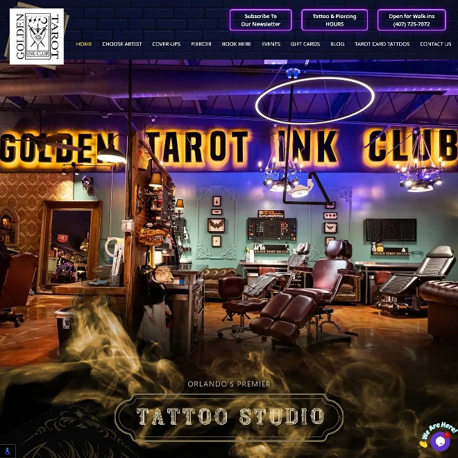 Website for Golden Tarot Ink Club