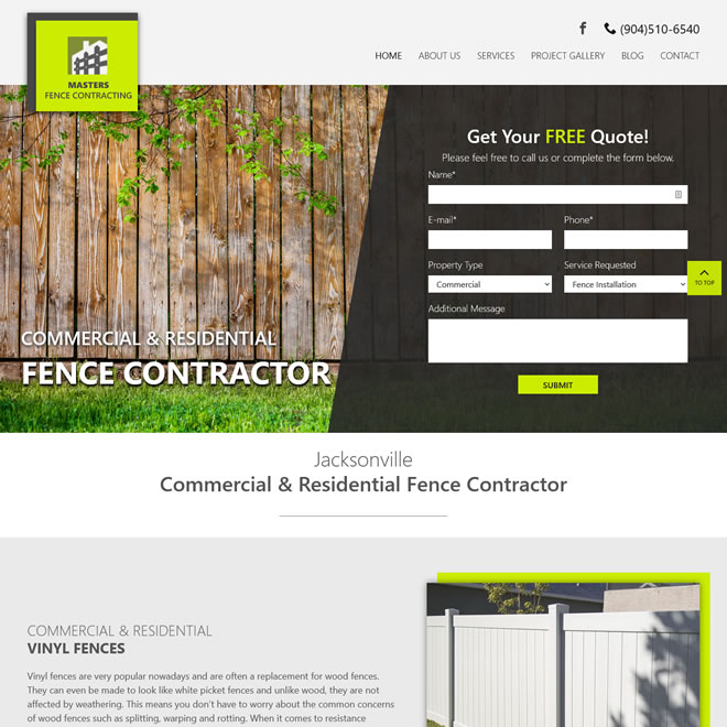 Master Quality Fence website