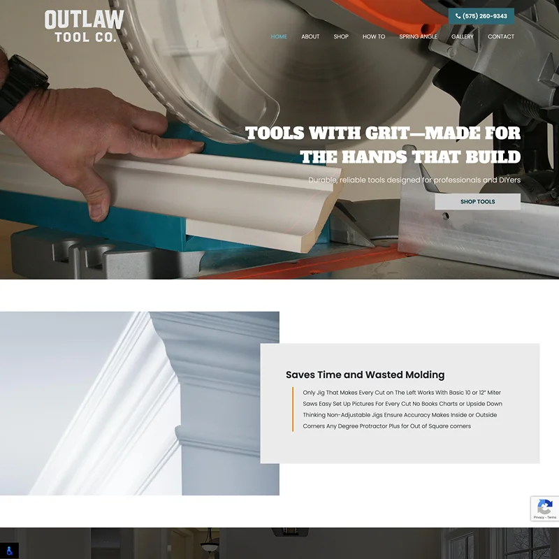 Website for Outlaw Tool Co.
