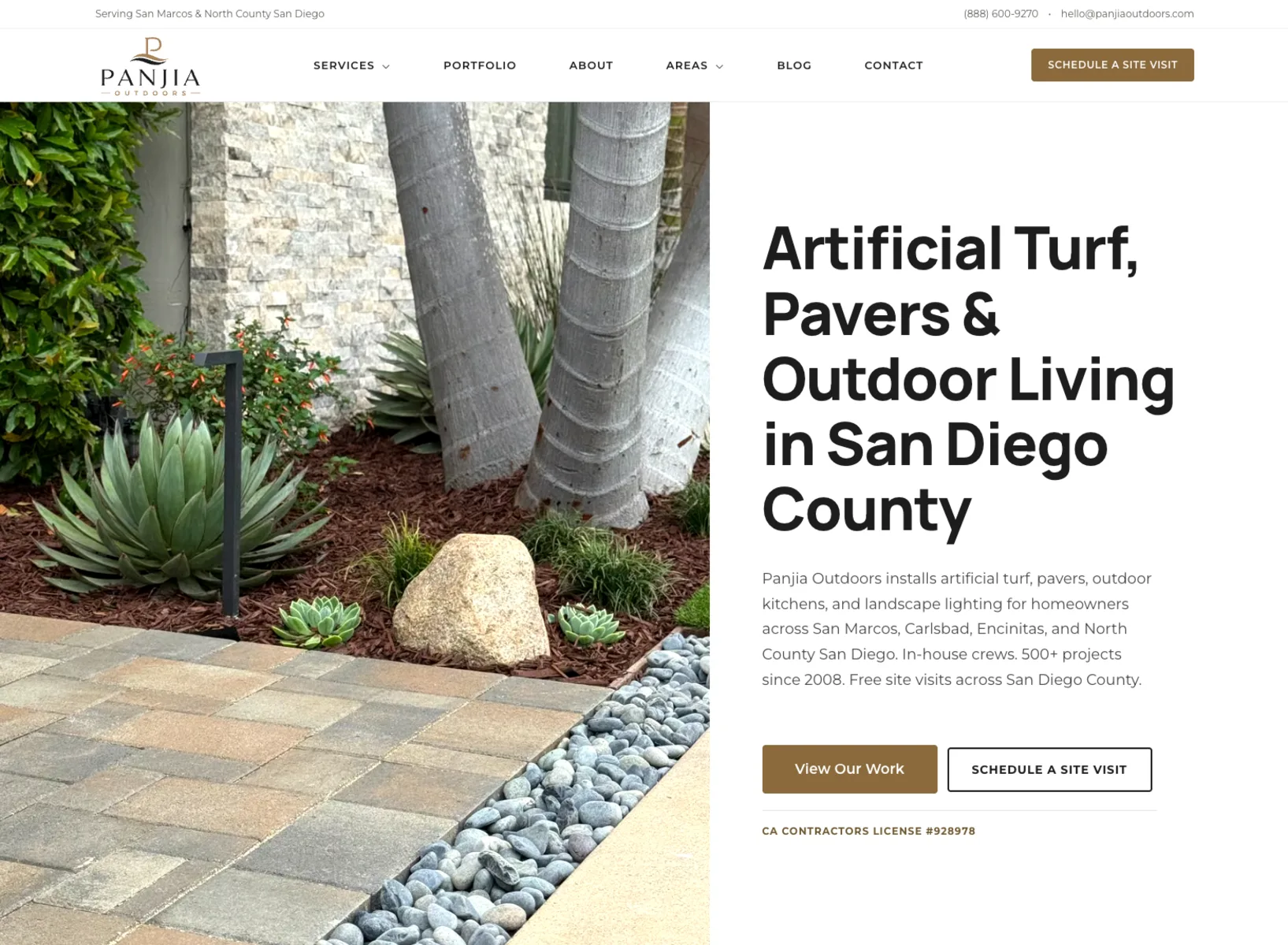 Panjia Outdoors website design