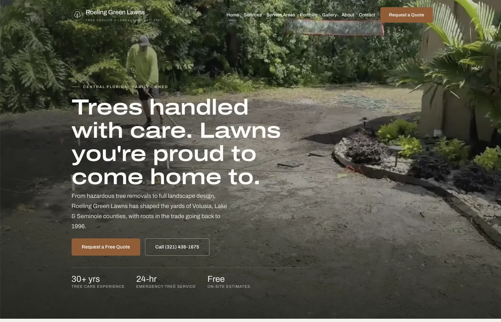 Roeling Green Lawns website design