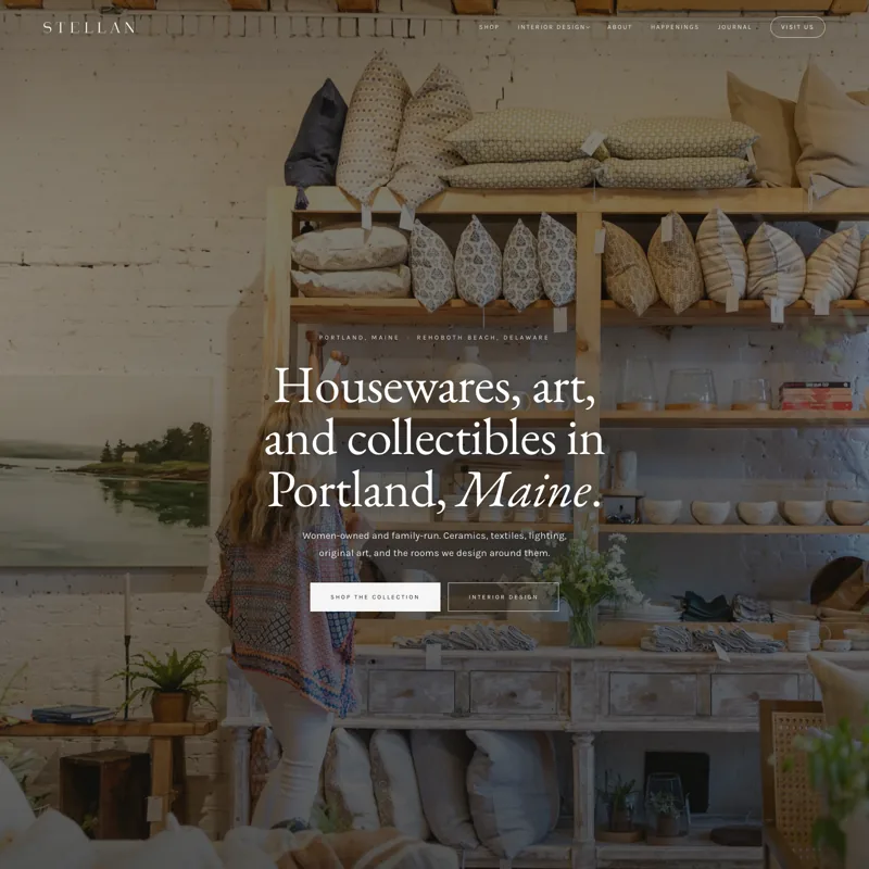 STELLAN home goods and interior design website